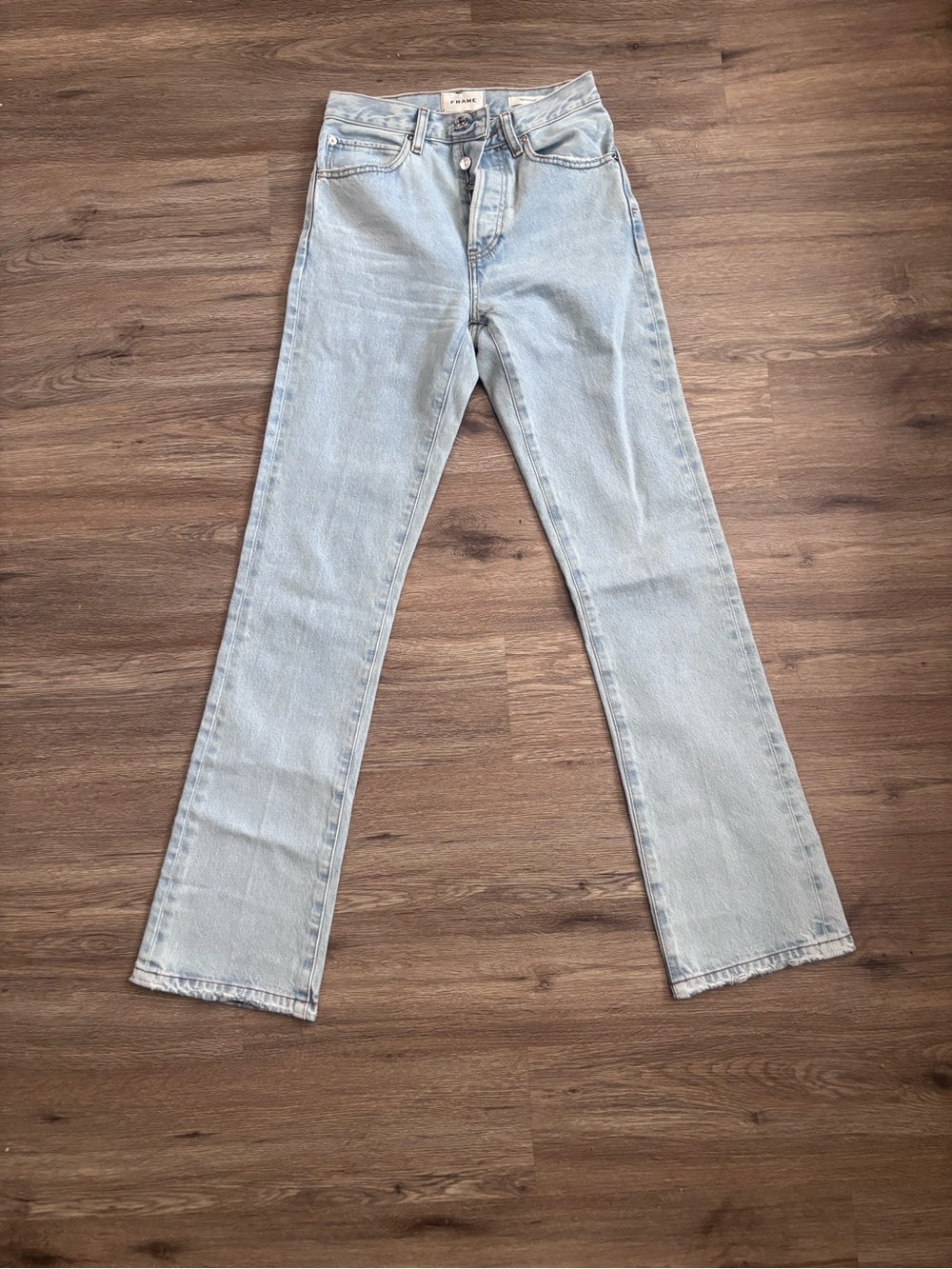 Frame Denim Light Blue Straight Leg Jeans